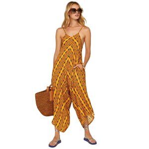 Kahindo Kano Boho Jumpsuit in Yellow Medium Womens Coord Sets Outfit